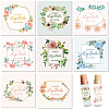 80Pcs 8 styles Paper Lip Balm Adhesive Label Stickers STIC-WH0026-017-1