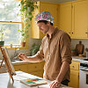 2Pcs 2 Styles Cotton Adjustable Printed Bouffant Hats Working Caps for Women Men AJEW-DR0002-26B-6