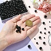 230Pcs 4 Styles Glass Round Bead Strands GLAA-YW0003-74-3