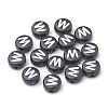 Opaque Acrylic Beads X-SACR-N002-02W-2