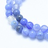 Natural Blue Chalcedony Beads Strands G-G765-30-6mm-3