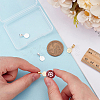 4Pcs 2 Colors 925 Sterling Silver Glue-on Flat Pad Bails STER-PH0004-38-3