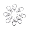 Platinum Plated Zinc Alloy Lobster Claw Clasps X-E107-P-NF-1
