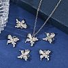 SHEGRACE Brass Pave Clear Cubic Zirconia Pendants XGRQ4D807-657P-4