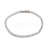 Brass Pave Clear Cubic Zirconia Horse Eye Link Bracelets BJEW-YWC0002-03A-P-1