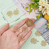 10Pcs Autumn Theme Brass Pendants KK-BBC0011-78-3