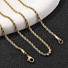304 Stainless Steel Rope Chain Necklaces NJEW-L167-06B-G-3