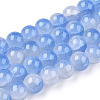 Crackle Baking Paint Imitation Jade Glass Beads Strands DGLA-T003-10mm-05-1