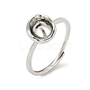 Brass Cup Peg Open Cuff Ring Settings KK-G518-10P-04-1
