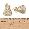 Brass Micro Pave Cubic Zirconia Pendants KK-D384-03G-01-3