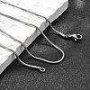 Non-Tarnish 304 Stainless Steel Snake Chain Necklaces NJEW-E122-32B-4