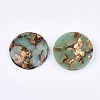 Assembled Natural Bronzite and Synthetic Aqua Terra Jasper Pendants G-S329-060-2