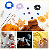 6Pcs 3 Colors Oval 2-Hole Plastic POM Cord Locks FIND-OC0003-23A-6