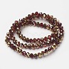 Electroplate Transparent Glass Beads Strands EGLA-A034-T2mm-O04-2