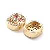 Brass Micro Pave Cubic Zirconia Beads KK-M241-01-4
