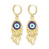 Rack Plating Brass Dangle Earrings for Women EJEW-M260-24G-02-1