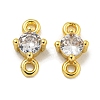 Rack Plating Brass Pave Clear Cubic Zirconia Links KKB-L215-047B-G-1