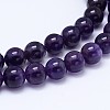 Natural Amethyst Round Bead Strands G-M212-10mm-01C-1