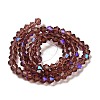 Transparent Electroplate Glass Beads Strands GLAA-F029-2mm-D05-2