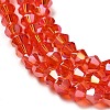 Transparent Electroplate Glass Beads Strands LS-EGLA-A039-T6mm-B14-3