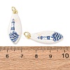 Printed Brass Pendants KK-CBA3895-02E-G-3