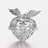 Eco-Friendly Rack Plating Brass Rhinestone Cage Pendants KK-M176-14P-NR-1