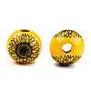 Spray Painted Wood Beads WOOD-N015-01-13-1