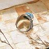 Natural Banded Agate Adjustable Rings RJEW-I108-03AS-04-3