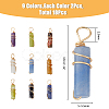 18Pcs 9 Styles Natural Gemstone Pendants FIND-FH0006-44-2