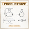 5Bags Eco-friendly Brass Toggle Clasps KK-LP0004-29S-2