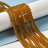 Imitate Austrian Crystal Frosted Glass Beads Strands GLAA-F029-TM2mm-B28-2