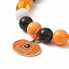 Acrylic Round Beaded Stretch Bracelet BJEW-JB09921-3