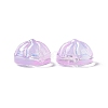 Transparent Spray Painted Glass Beads GLAA-I050-09J-2