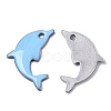 201 Stainless Steel Enamel Pendants X-STAS-N088-16G-2