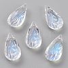 Embossed Glass Rhinestone Pendants GLAA-J101-06B-001MO-1