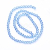 Faceted(32 Facets) Round Glass Beads Strands X-EGLA-J042-4mm-05-2