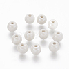 Glazed Porcelain Round Beads X-PORC-S489-6mm-01-1