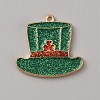 Saint Patrick's Day Alloy Enamel Pendants ENAM-WH0004-03KCG-06-1