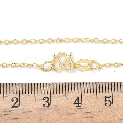 2MM Brass Cable Chain Necklaces NJEW-G183-03G-02-1