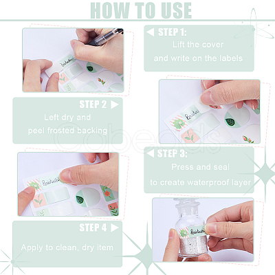 Self-Laminating Write-On Waterproof Baby Bottle Labels DIY-WH0504-25B-1