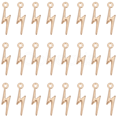 4Sets Alloy Lightning Bolt Pendant FIND-SC0017-54-1