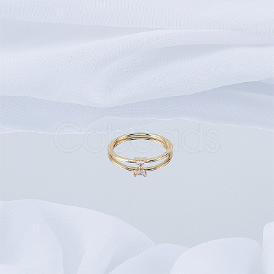 1Pc Brass Finger Rings RJEW-LP0003-53-1