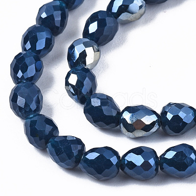 Opaque Glass Beads Strands EGLA-T008-16A-1