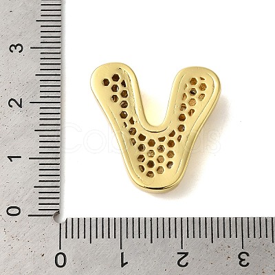 Rack Plating Brass Micro Pave Clear Cubic Zirconia Perdants KK-C067-11G-V-1