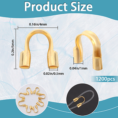 1200Pcs Brass Wire Guardian and Protectors KK-SP0001-98G-1