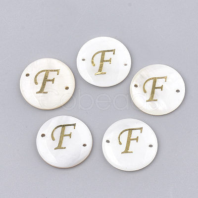 Freshwater Shell Links connectors SHEL-S274-22F-G-1