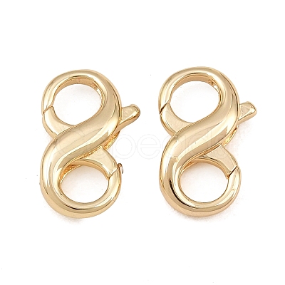 Brass Double-Sided Lobster Clasp for Jewelry Making KK-CBAA482-03G-1