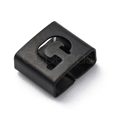 Ion Plating(IP) 304 Stainless Steel Square Slide Charms STAS-L132-20G-B-1