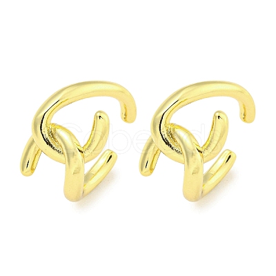 Brass Cuff Earrings EJEW-C104-053G-1