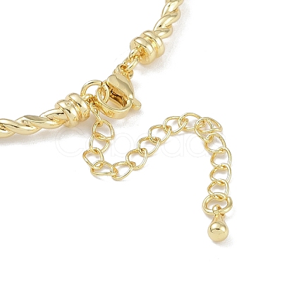 Brass Twisted Chain Bracelet Making KK-U020-14G-1